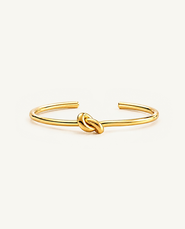 Single Knot Open Cuff Bracelet