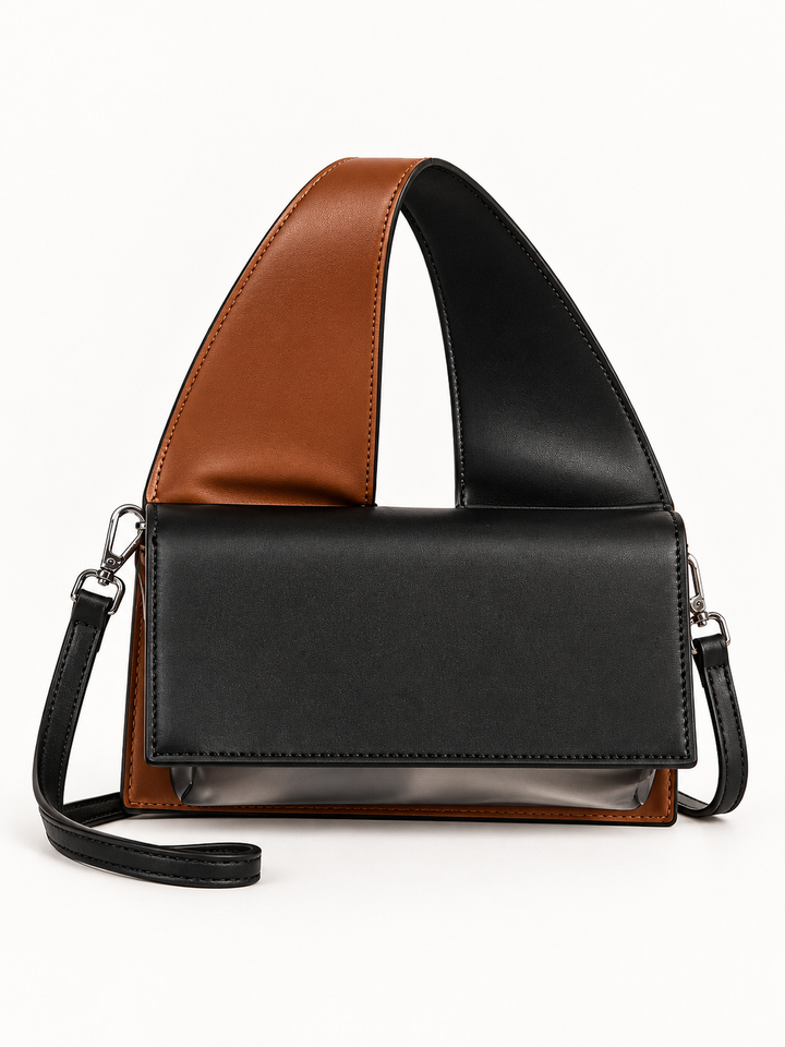 Color-Block Top Handle Crossbody Bag