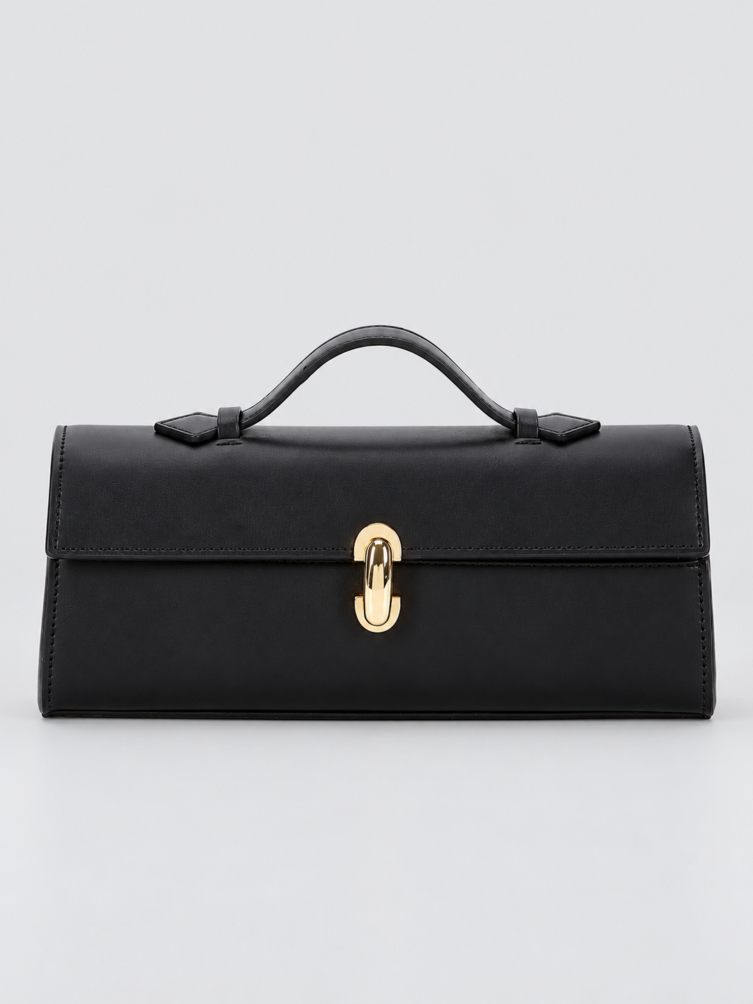 Vintage Top Handle Bag with Sculptural Clasp
