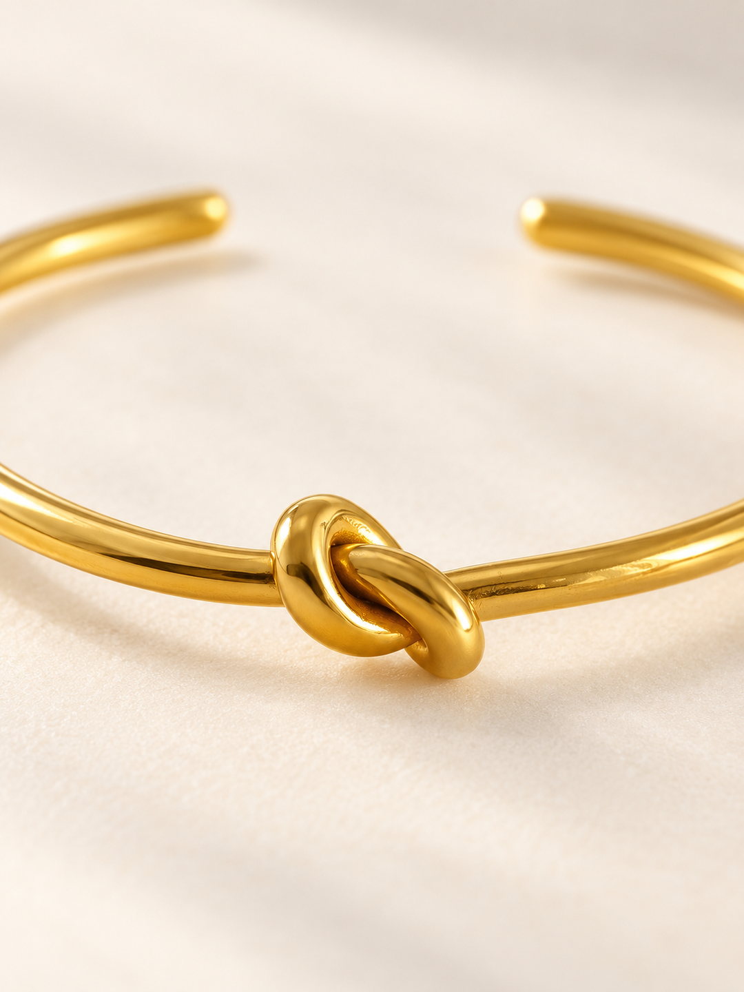 Single Knot Open Cuff Bracelet