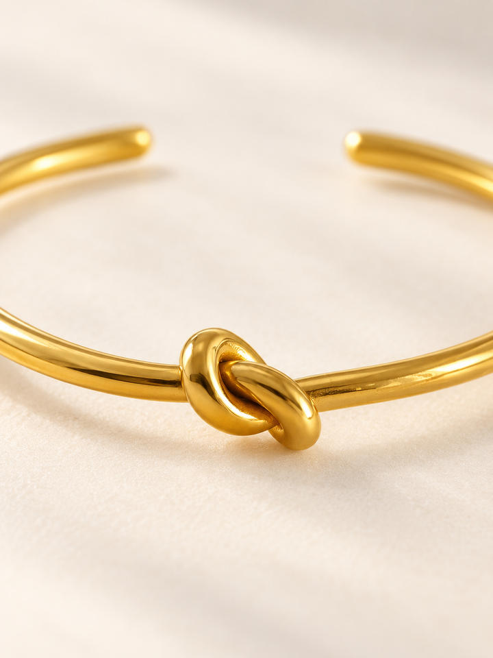 Single Knot Open Cuff Bracelet