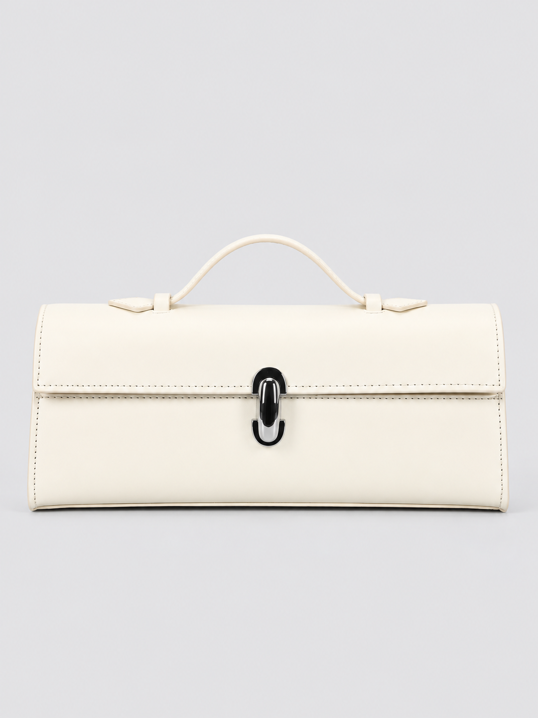 Vintage Top Handle Bag with Sculptural Clasp