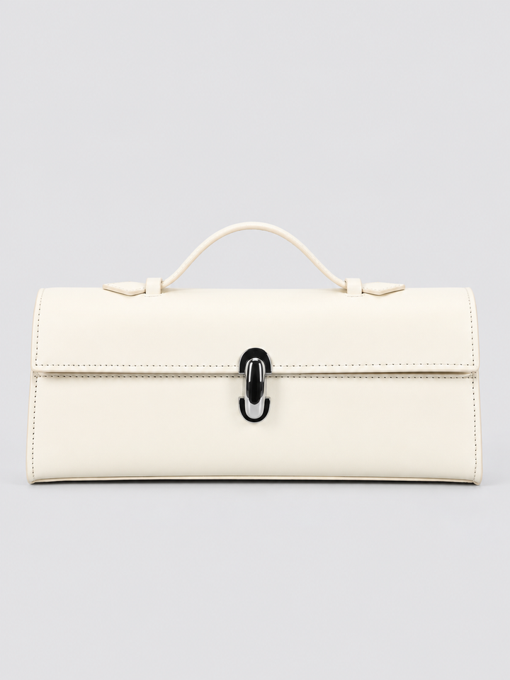 Vintage Top Handle Bag with Sculptural Clasp