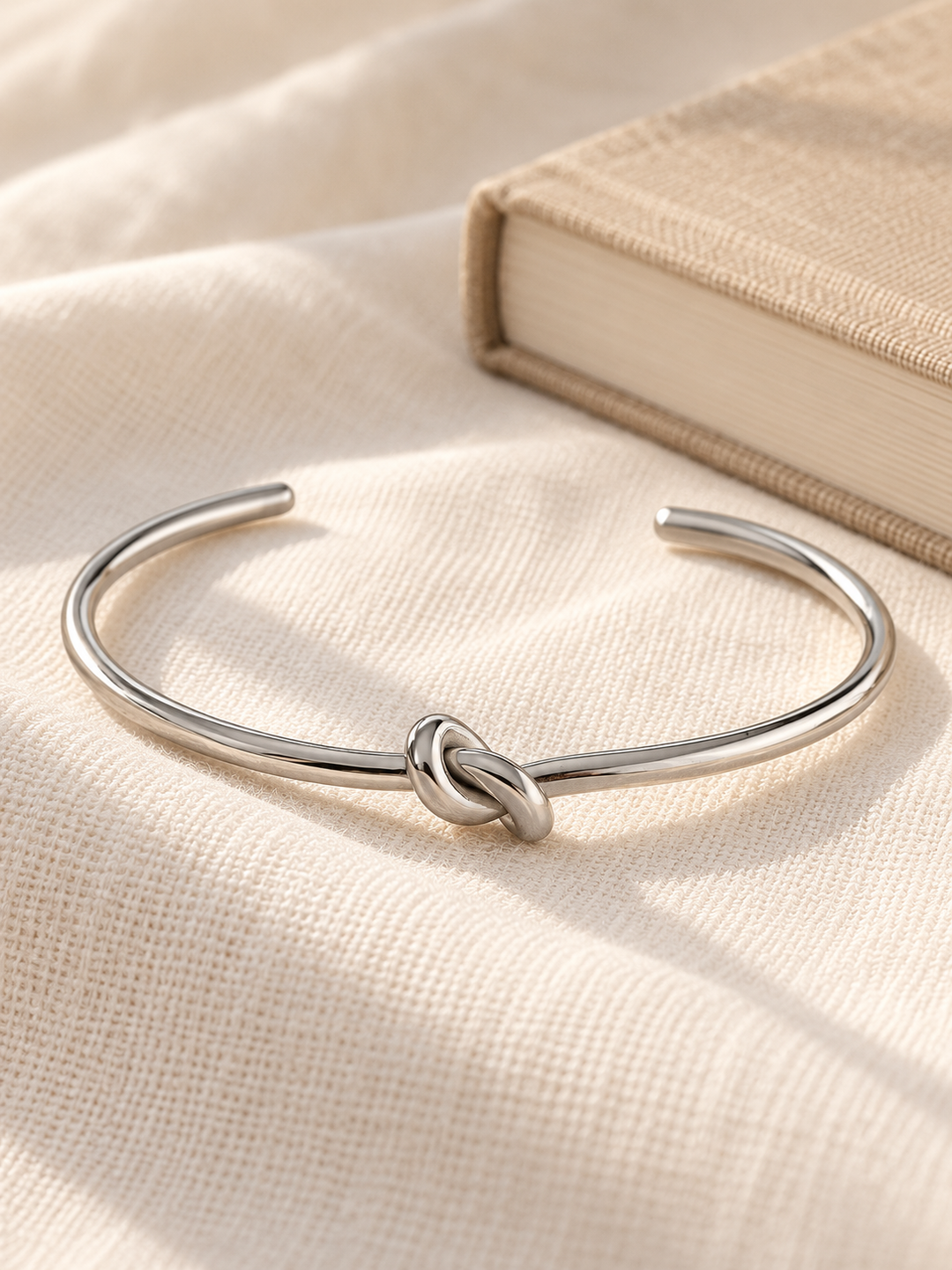 Single Knot Open Cuff Bracelet