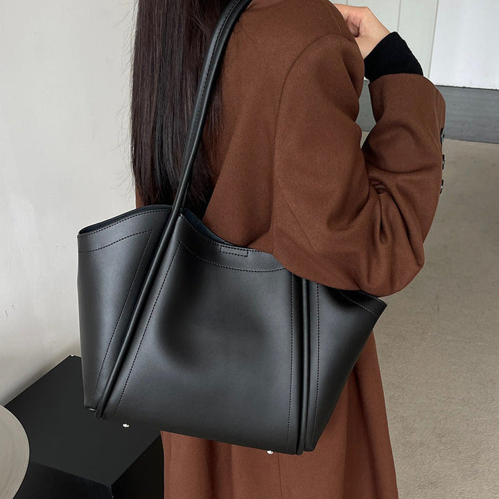 Soft Cowhide Crescent Shoulder Bag
