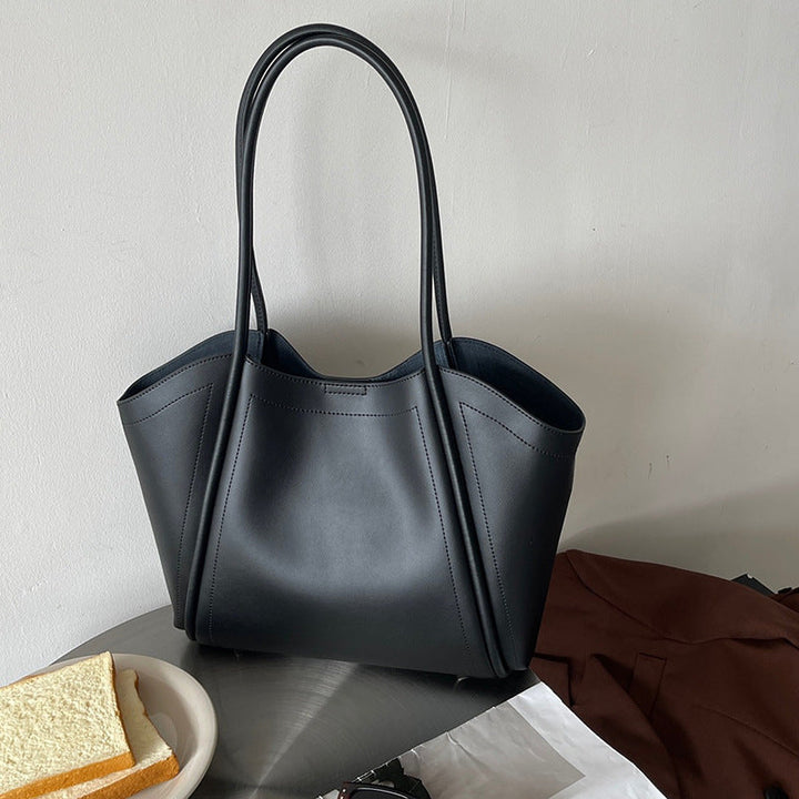 Soft Cowhide Crescent Shoulder Bag