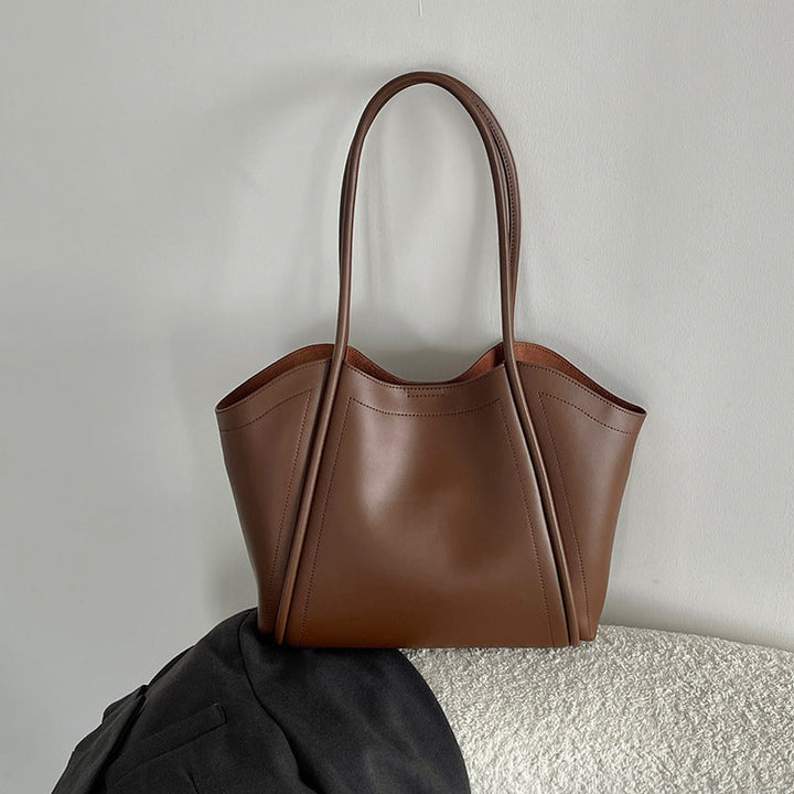 Soft Cowhide Crescent Shoulder Bag