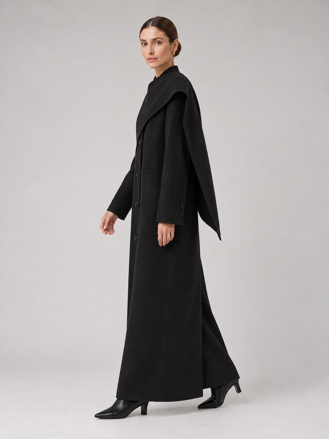 Multi-Color Structured Hooded Maxi Coat - 2