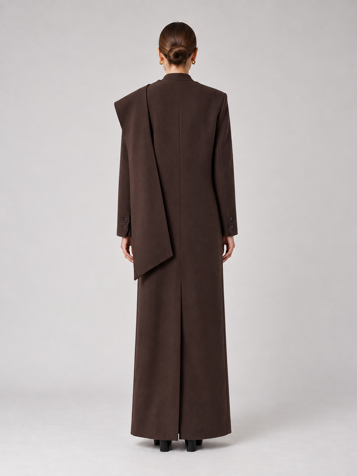Multi-Color Structured Hooded Maxi Coat - 6