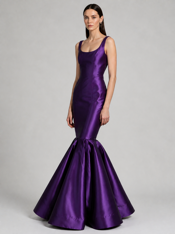 Violetta Royal-Purple Mermaid Gown