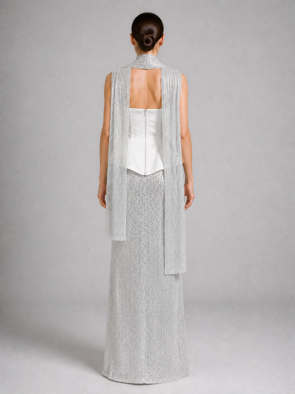 Marina Pale-Blue Two-Piece Evening Set – view 2