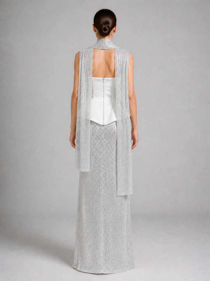 Marina Pale-Blue Two-Piece Evening Set – view 2