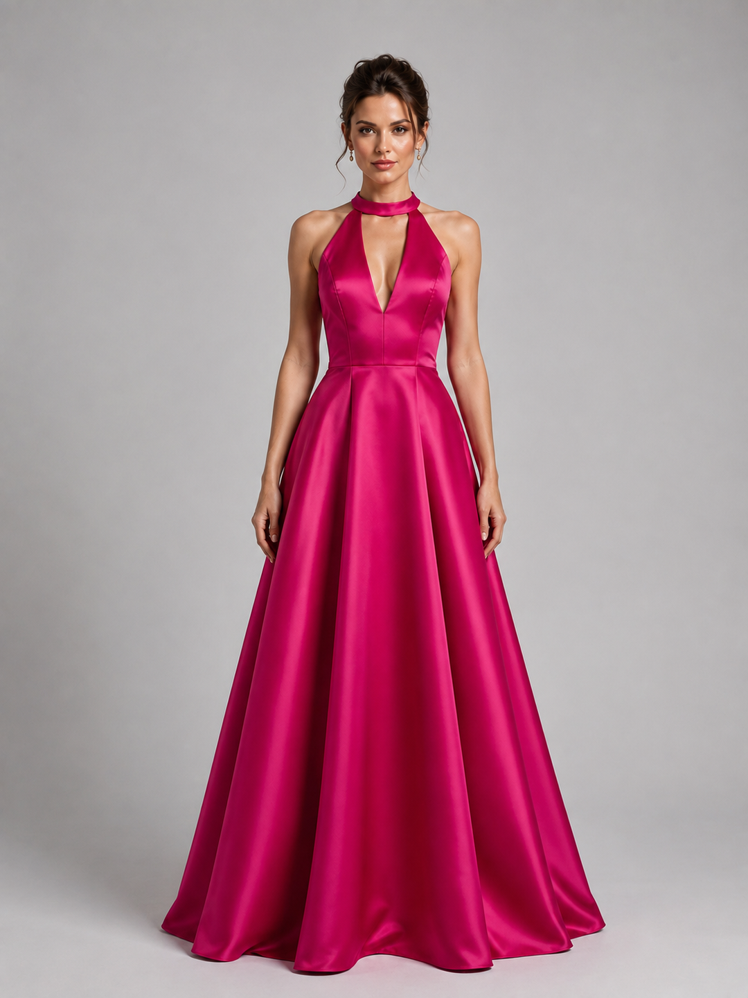 Rosalie Fuchsia Strapless Ball Gown – view 2