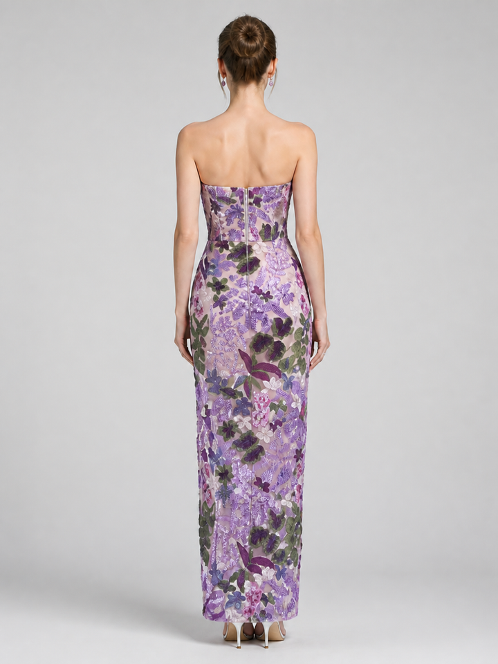 Liliane Lavender-Floral Embellished Gown – view 2