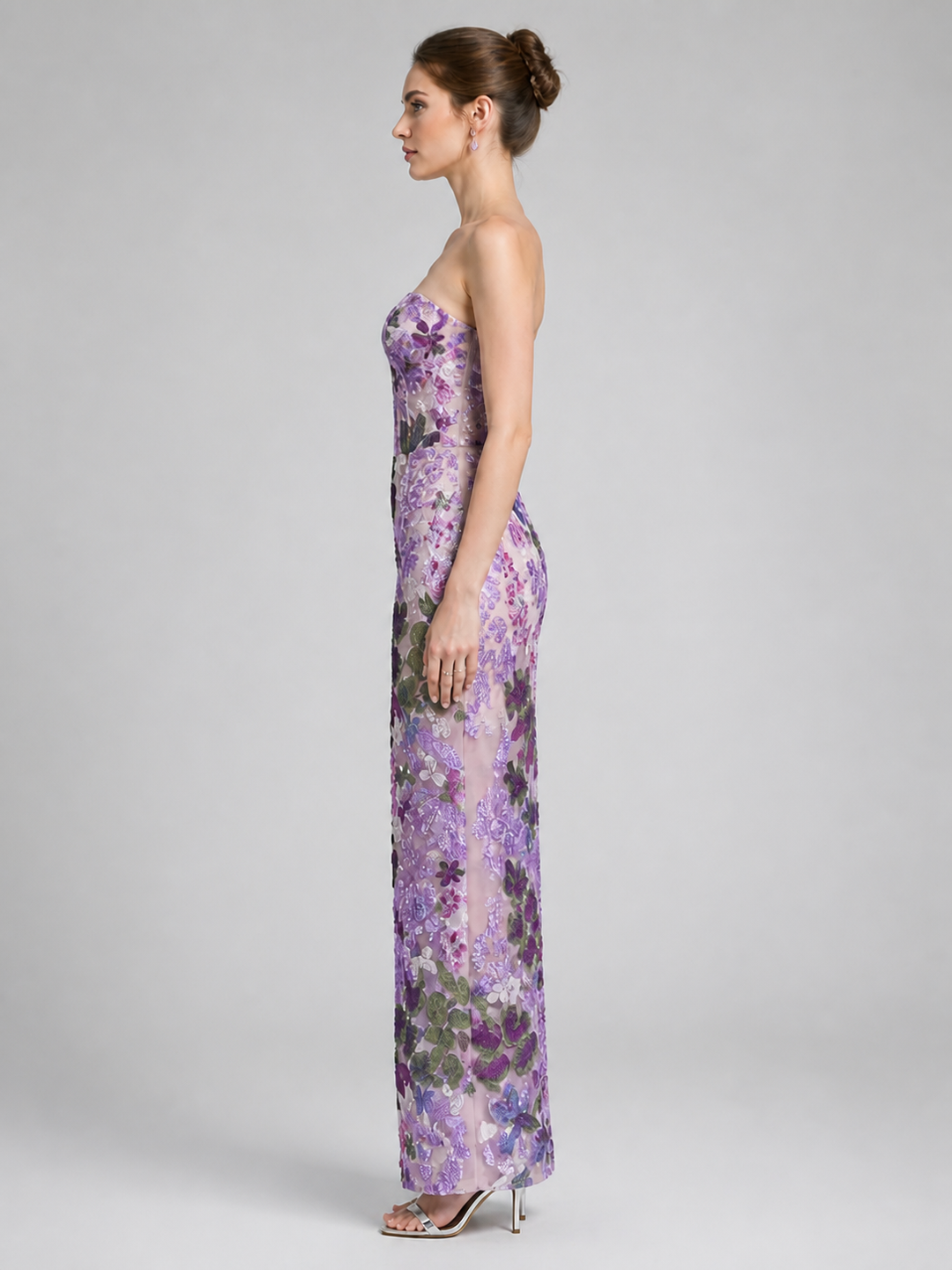 Liliane Lavender-Floral Embellished Gown – view 3