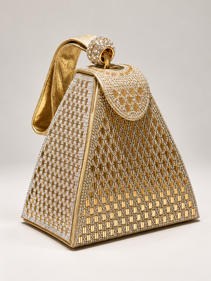 Rhinestone Triangle Evening Bag