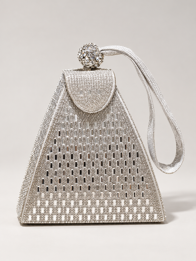 Rhinestone Triangle Evening Bag