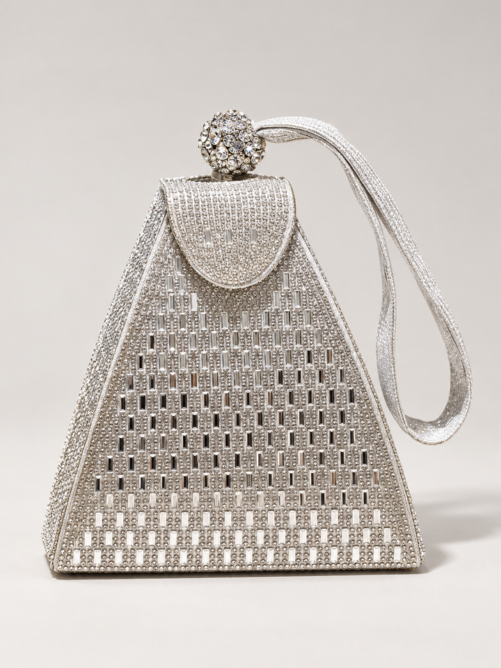 Rhinestone Triangle Evening Bag