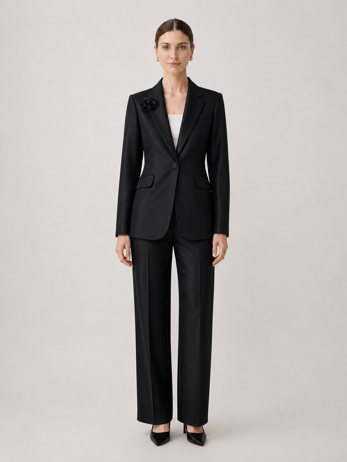 Margot Classic Black Tailored Trouser Suit Set